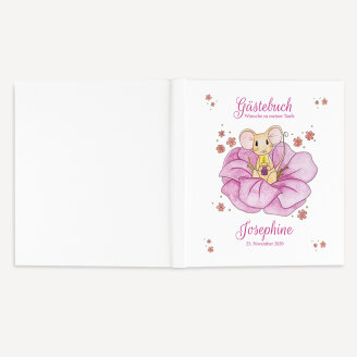 Gästebuch Taufe Mädchen Blütenmaus